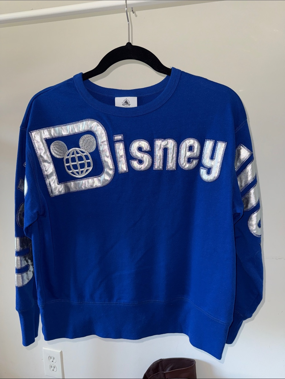 Disney Royal Blue Crewneck with Silver Logo Detail